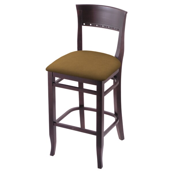 25" Counter Stool, Dark Cherry Finish, Canter Saddle Seat